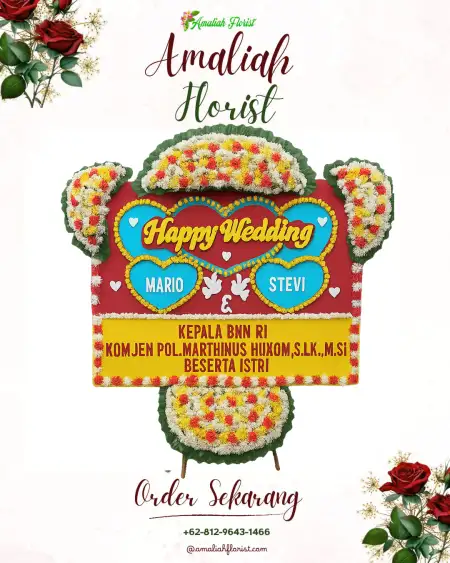 Papan Bunga Pernikahan Tegalmade